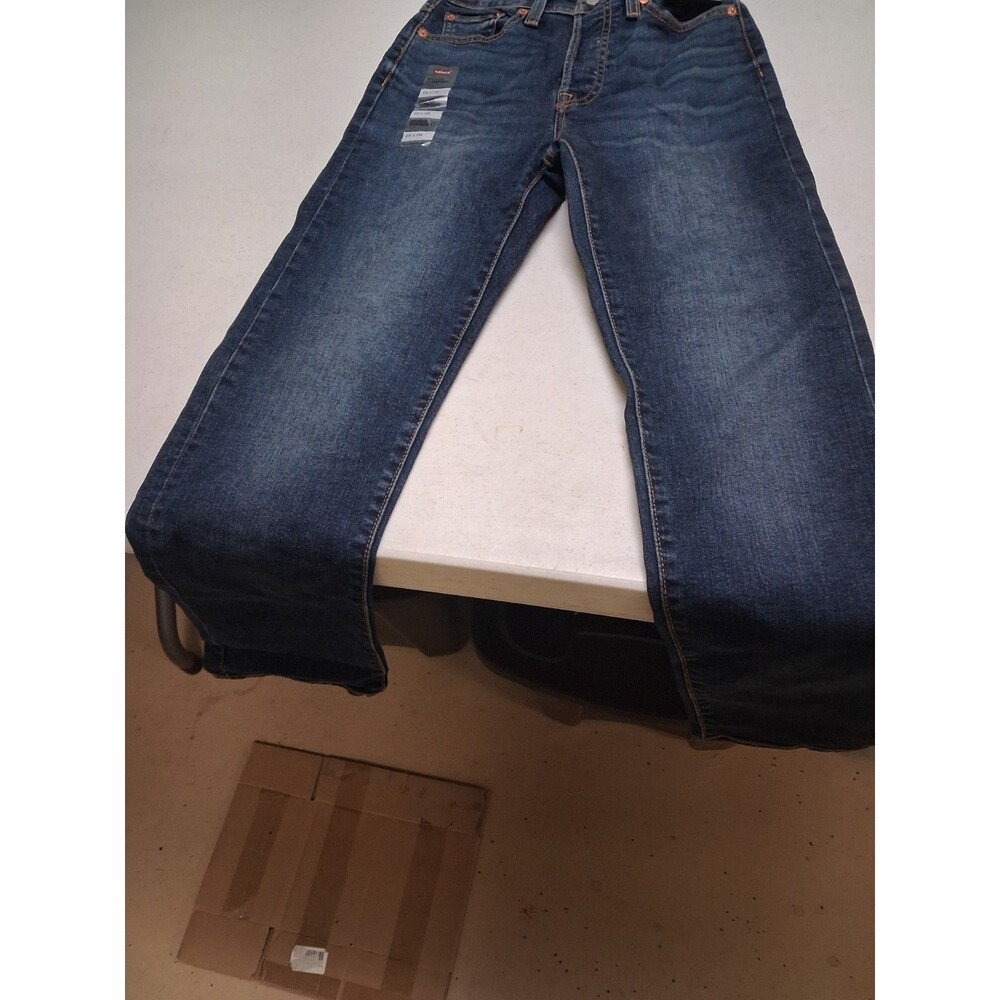 ​NWT Levi’s Premium Wedgie Straight Jeans Women’s 25x28 High Rise Dark Wash Blue